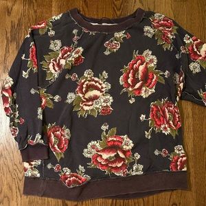 Floral Free People Sweatshirt - Size S